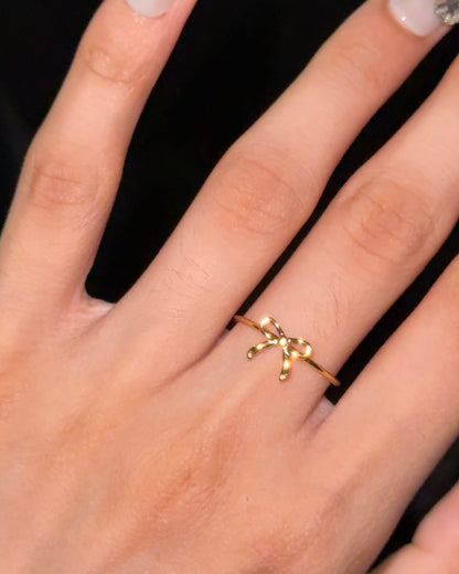 Golden knot Bow Ring