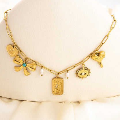 Golden Chaos Statement Necklace