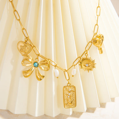 Golden Chaos Statement Necklace