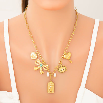 Golden Chaos Statement Necklace