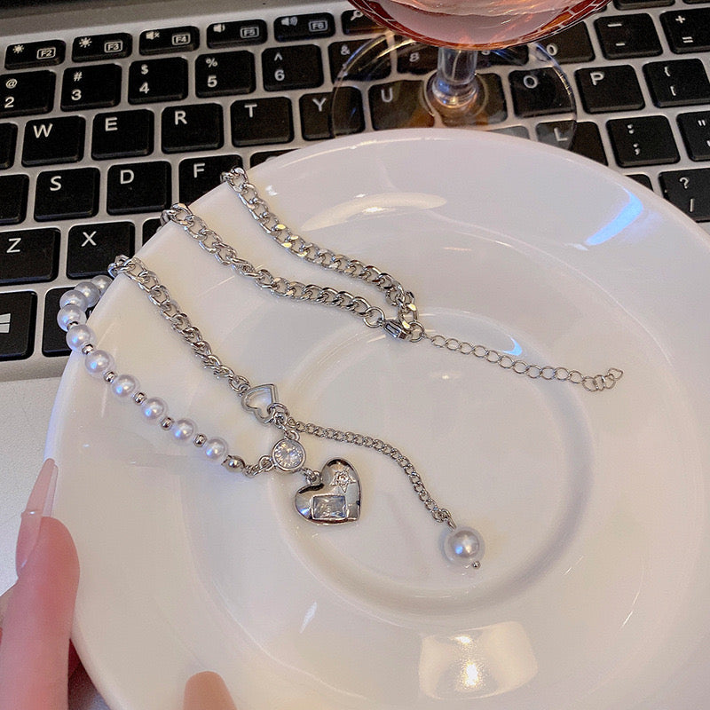 Pearly Promise Heart Necklace