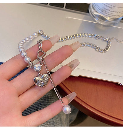 Pearly Promise Heart Necklace