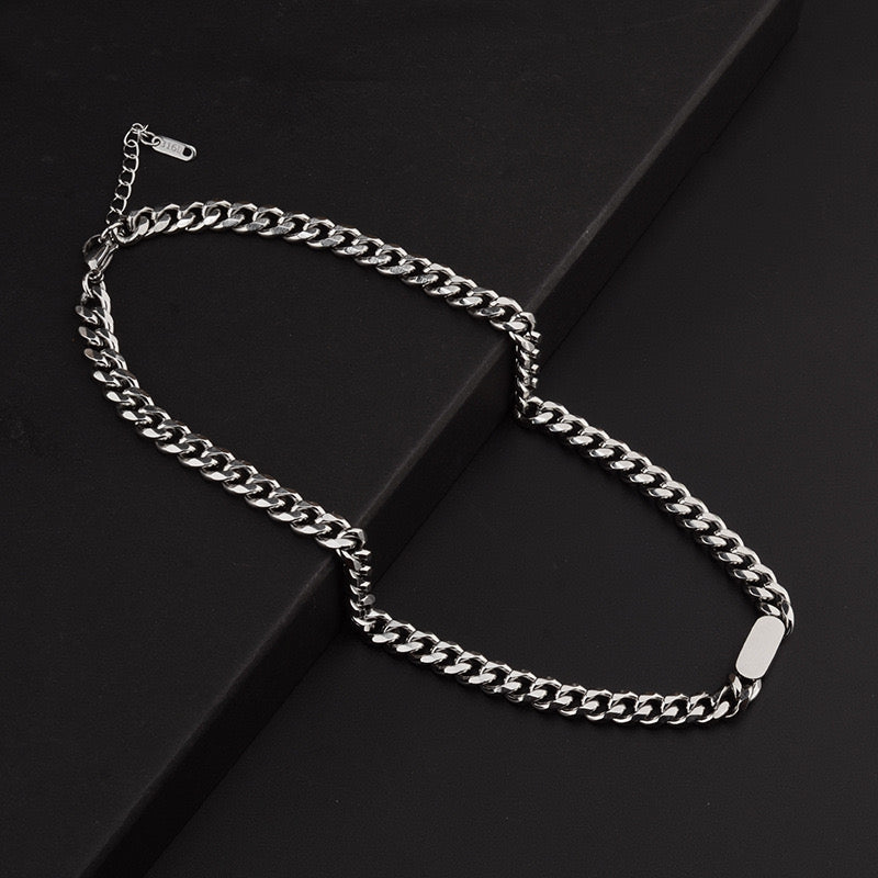 Clunky Silver Unisex Chain Necklace