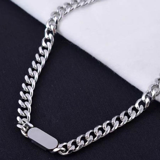 Clunky Silver Unisex Chain Necklace