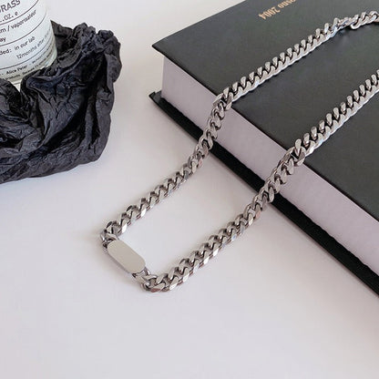 Clunky Silver Unisex Chain Necklace