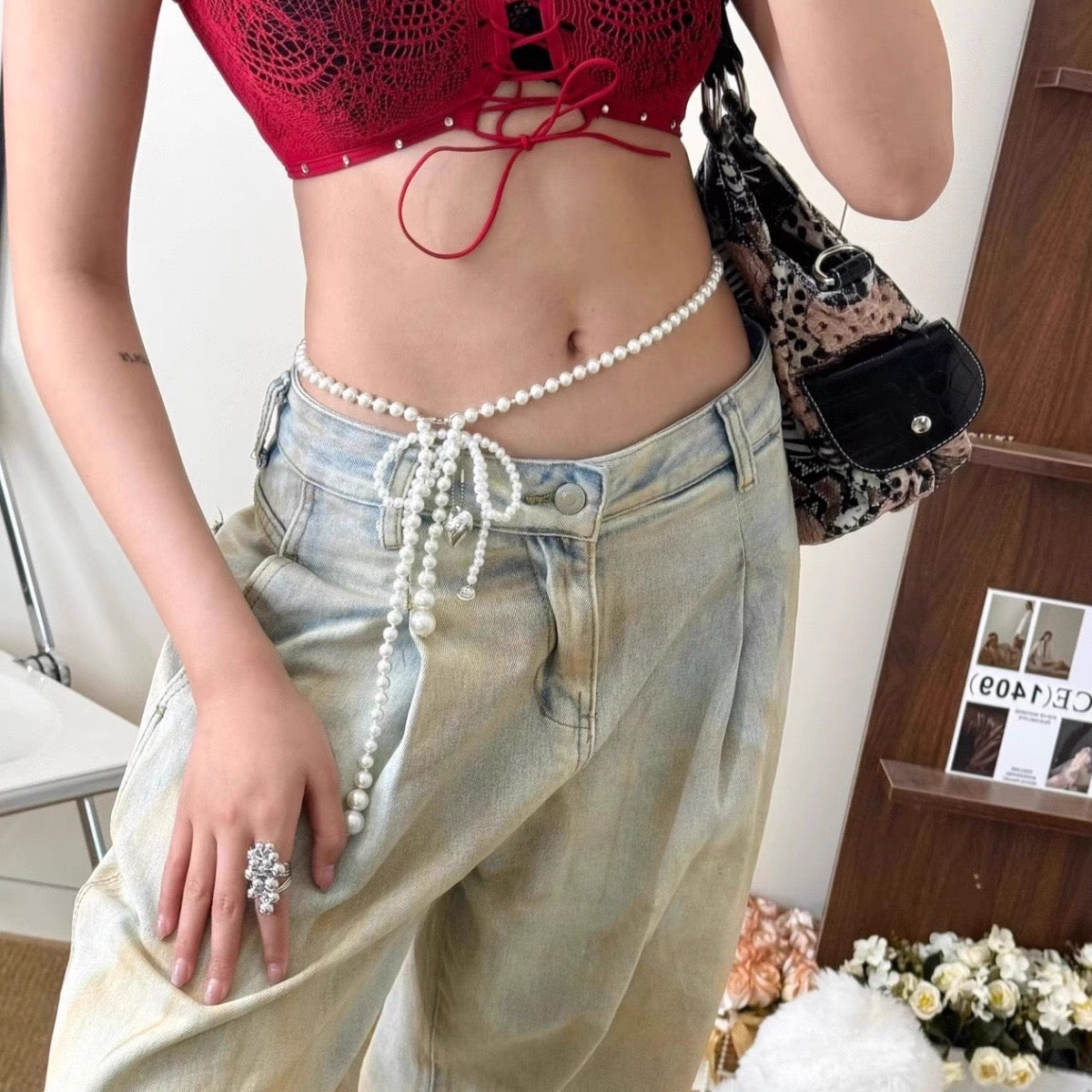 Tasselled in Pearl! Waist Chain
