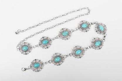 Grecian-Goddess Turquoise Waist Chain