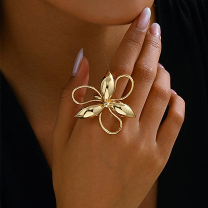 Golden Orchid Ring