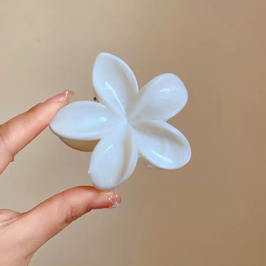 Coral Angel Flower Claw Clip