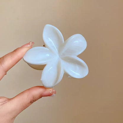 Coral Angel Flower Claw Clip