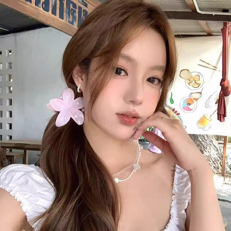 Pink Reef Flower Claw Clip