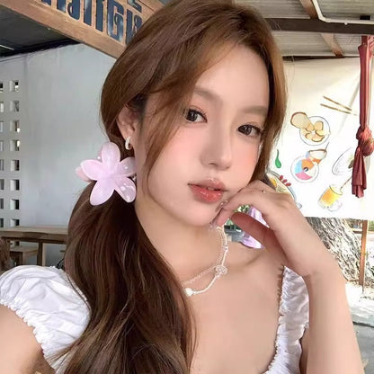 Pink Reef Flower Claw Clip