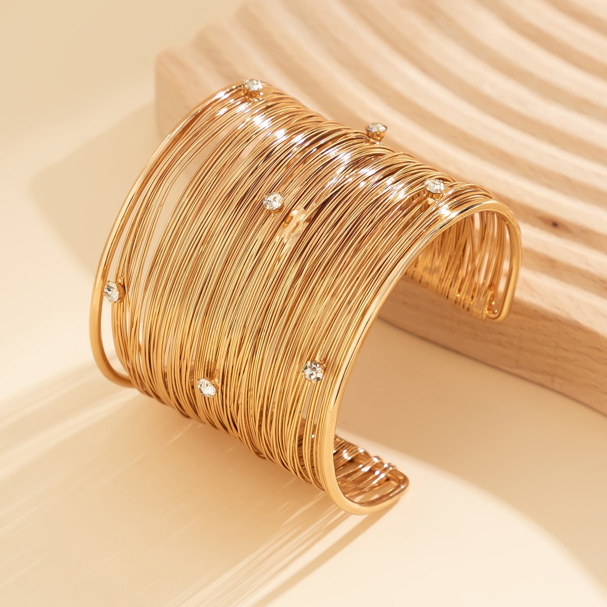 Star-studded coiled Handcuff