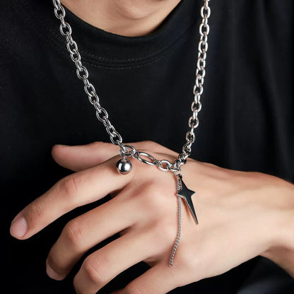 Chunky Monochrome Lightening Necklace (Unisex)