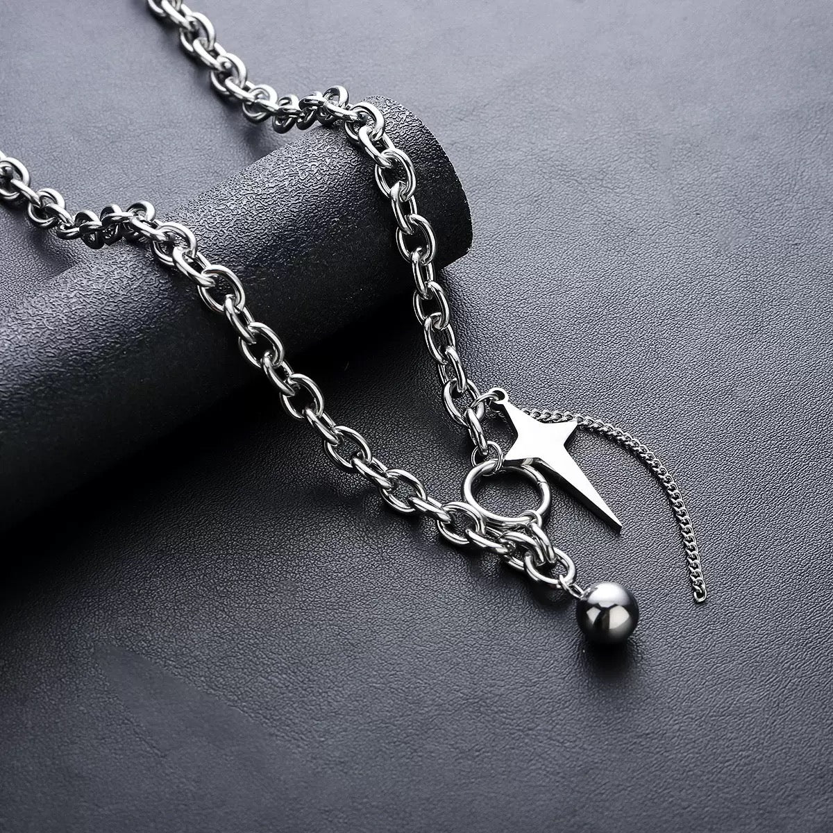 Chunky Monochrome Lightening Necklace (Unisex)