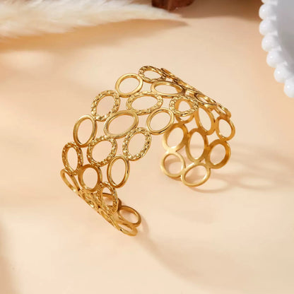 Golden Halo Textured Bracelet