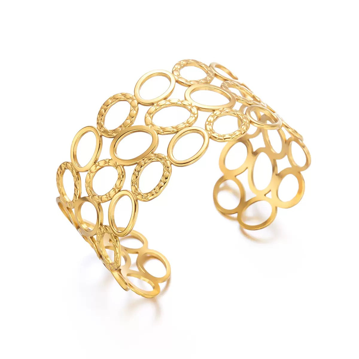 Golden Halo Textured Bracelet