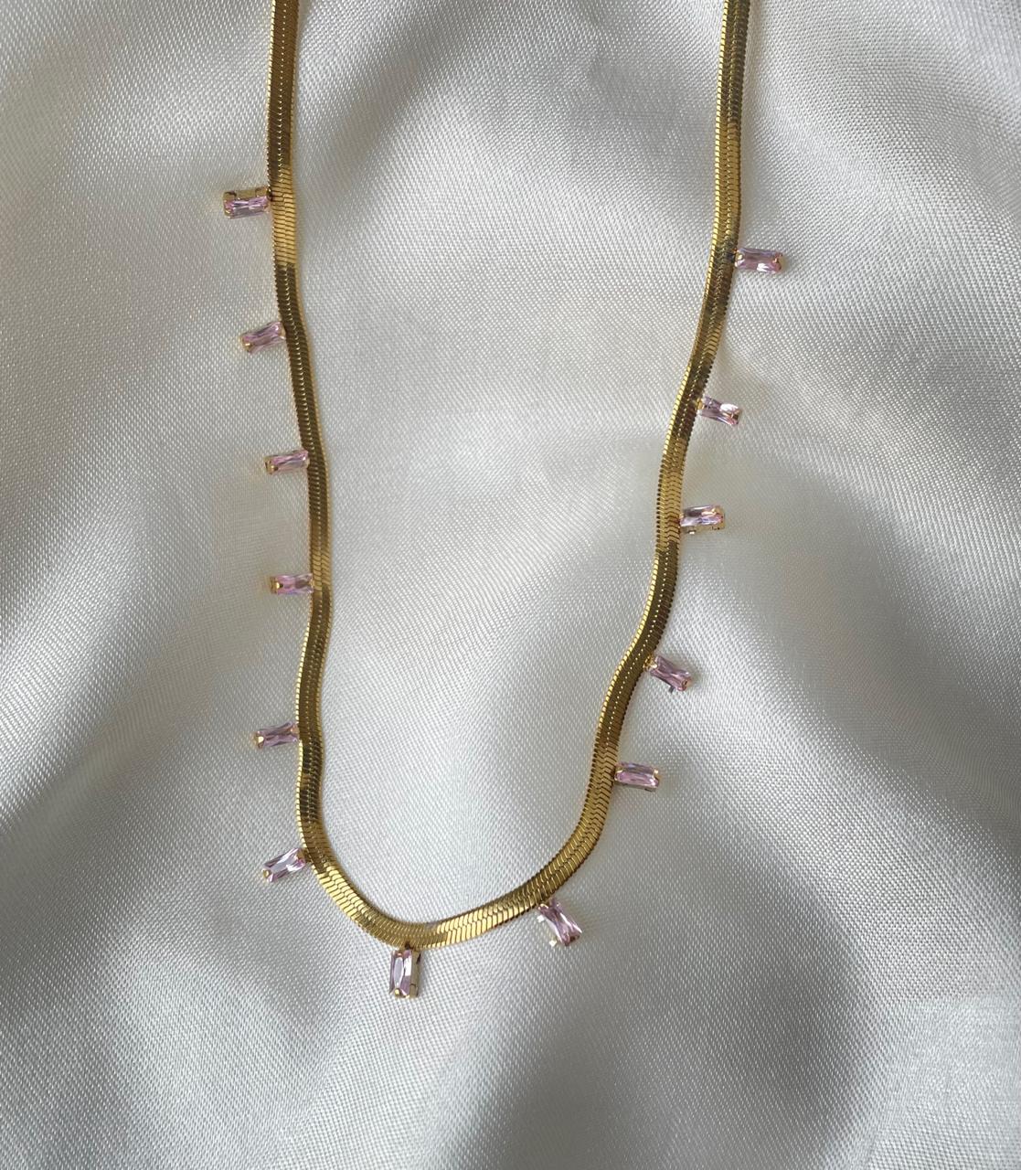 Evermore Pink Chunky Necklace