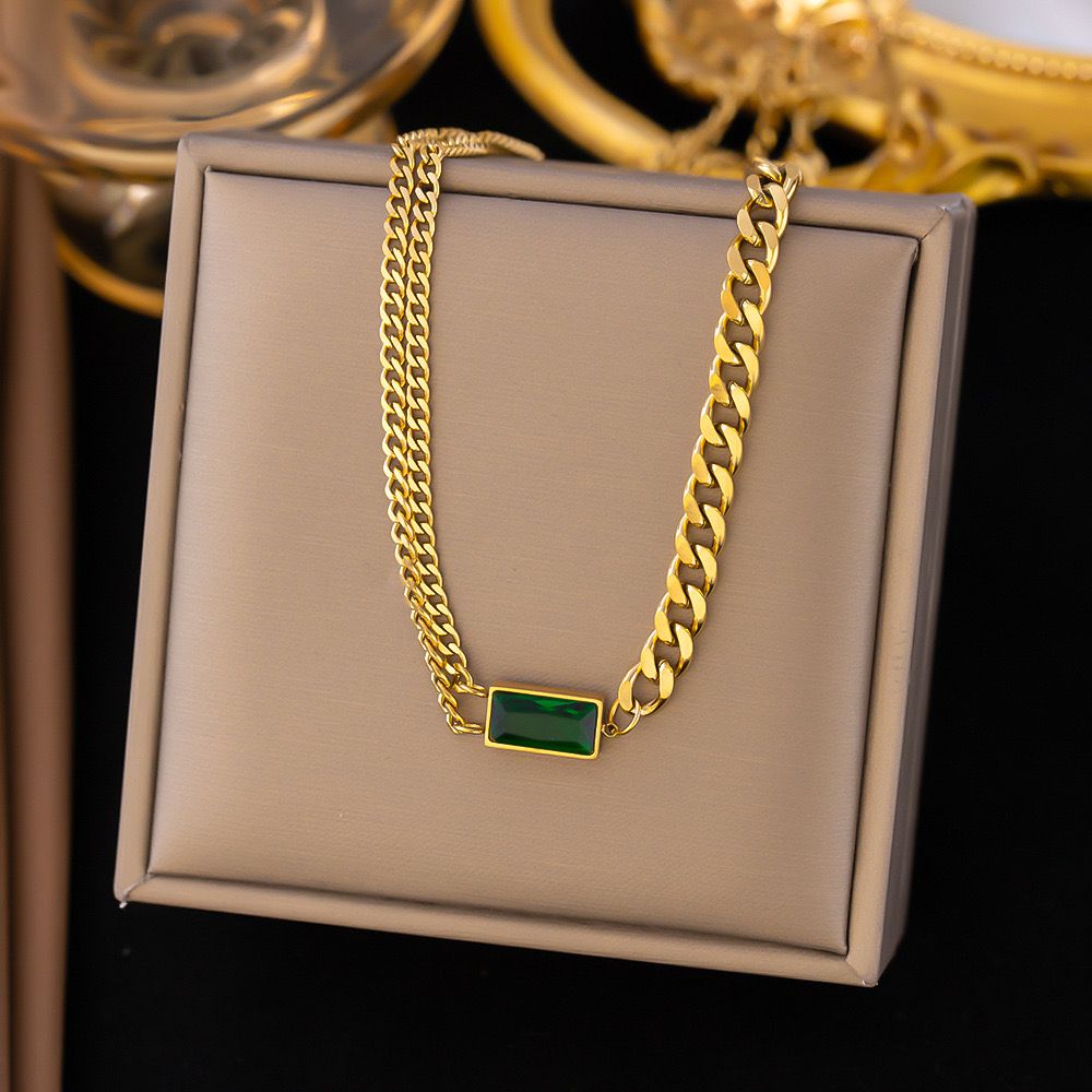 Chunky Emerald Necklace